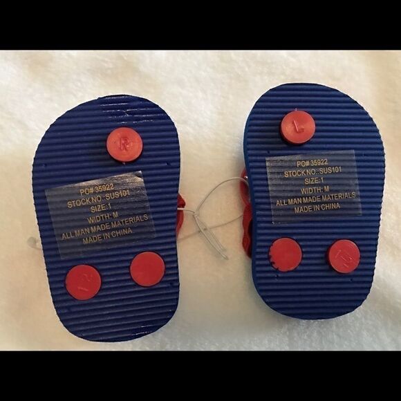 NWT Superman Baby flip flops - Picture 2 of 2